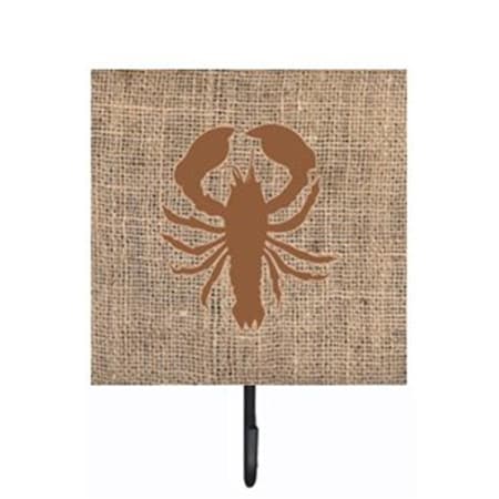Carolines Treasures Lobster Burlap and Brown Leash Or Key Holder BB1015-BL-BN-SH4